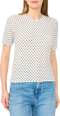 Ted Baker Polka Dot Short Sleeve Sweater in Classic Navy at Nordstrom Rack, Size X-Small