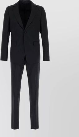 Prada wool blend tailored suit notch lapel