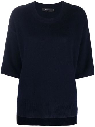 Lisa Yang short sleeve cashmere jumper - Blue