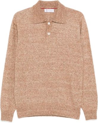 Brunello Cucinelli Maglione in lana effetto m&eacute;lange - Toni neutri