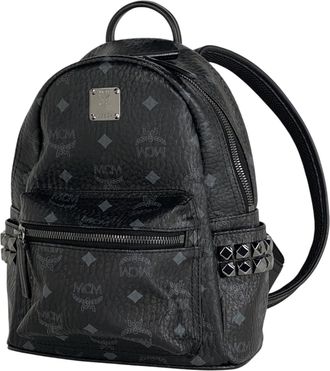 MCM Mcm Black Leather Backpack (Pre-Owned)