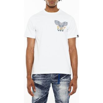 Cult of Individuality Short Sleeve Cotton Graphic T-Shirt in White at Nordstrom, Size Small