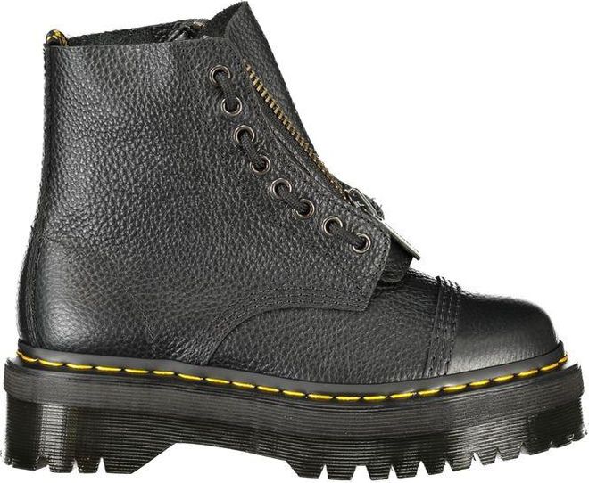 Black Polyester Ankle Womens Boots