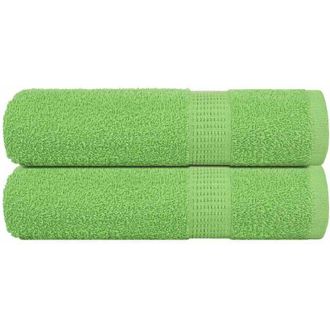 vidaXL Toallas De Ba&ntilde;o 2 Uds Verde Manzana 100x150 Cm 360 Gsm Vidaxl