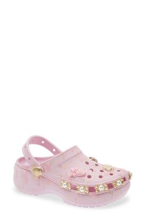 Crocs x LoveShackFancy Embellished Platform Clog in Ballerina Pink at Nordstrom, Size 6