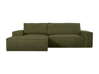 VENTE-UNIQUE.COM Sof&aacute; rinconera terciopelo caqui