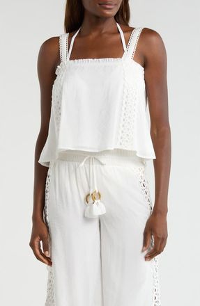 Elan Cover-Up Tank in White at Nordstrom, Size X-Large