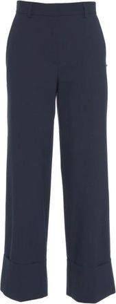 ottod'Ame Hoge Taille Wijde Pijp Broek Blauw - Dames - Wijde Broeken - Zwart - XS - Broeken