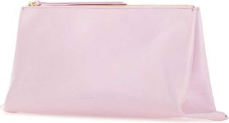 Jil Sander Womens Calfskin Leather Clutch Pink Calf