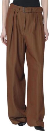 Dries Van Noten Pantalones Anchos - Trousers - Mujer - Marr&oacute;n - M