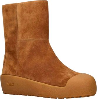 Bally Womens Gstaad Suede Leather Shirling Lined Boots In Camel
