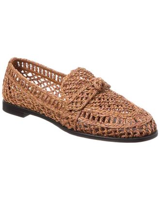 Alexandre Birman Raffia Penny Loafer