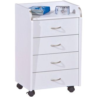 Inter Link SAS Cassettiera pronti 4 cassetti laminato bianco dim. 40x36x64,5h