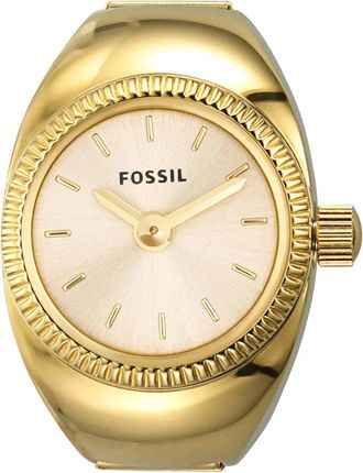 Fossil Womens Watch Ring Gold Dial Watch