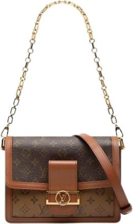 Louis Vuitton Pre-owned Dauphine Cross Body Bag - Dames - Vintage Schoudertas - Bruin - ONE Size - Leer - Vintage