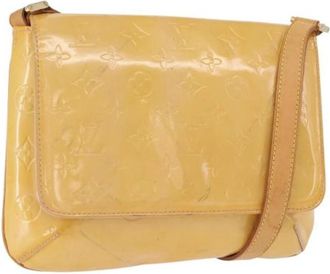 Louis Vuitton Pre-owned Vintage Patent Leather Shoulder Bag - Dames - Vintage Schoudertas - Geel - ONE Size - Leer - Vintage