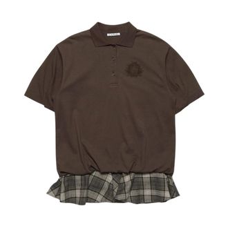 Acne Studios Vestido Camiseta en Capas - Dresses - Mujer - Marr&oacute;n - XS