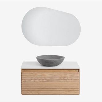 Sklum Sklum - Conjunto De Mueble De Ba&ntilde;o En Madera De Fresno Tedrik