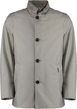 Moorer Waterdichte Techno Fabric Jas met Zakken - Heren - Zomerjassen - Grijs - M - Polyester - Jassen