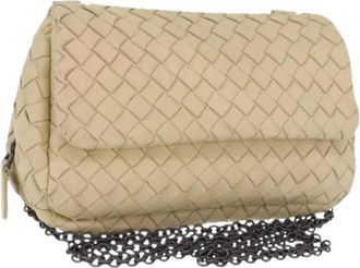 Bottega Veneta Pre-owned Vintage Schoudertas - Dames - Vintage Schoudertas - Beige - ONE Size - Leer - Vintage