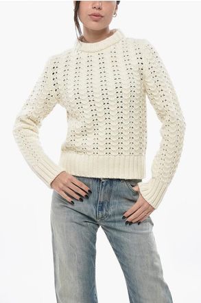Aspesi Openwork Wool Crew Neck Sweater size 42
