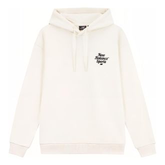 New Balance Sportswear Hoodie Asia Sizing Cream White Black 5CD38061-IV