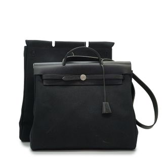 Herm&egrave;s Hermes Vintage stoffen schoudertas Herbag