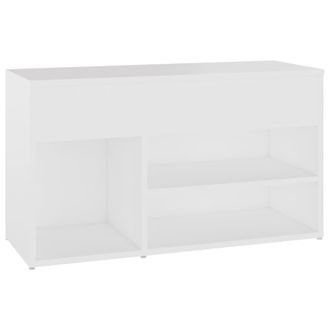 vidaXL Vidaxl - Banco Zapatero De Madera Contrachapada Blanco 80x30x45 Cm