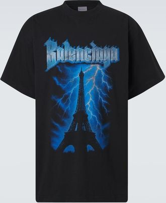 Balenciaga T-shirt in jersey di cotone con stampa