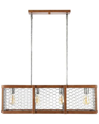 Jonathan Y Designs Jonathan Y Gaines 34.5In Linear 4-Light Adjustable Iron Rustic Industrial Led Pendant