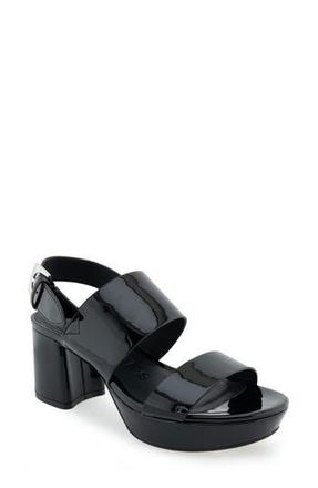 Aerosoles Camilia Platform Sandal in Black Patent at Nordstrom Rack, Size 6.5