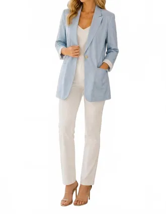 Elie Tahari Long Sleeve Blazer In Blue