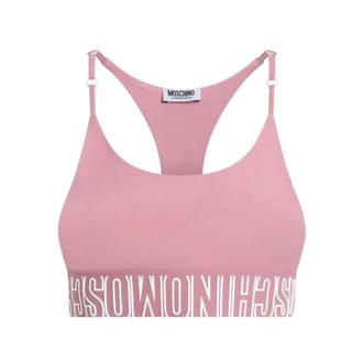 Moschino Technical Fabric Crop Top - female - Moschino - Sleeveless Tops - Pink - XS - Tops