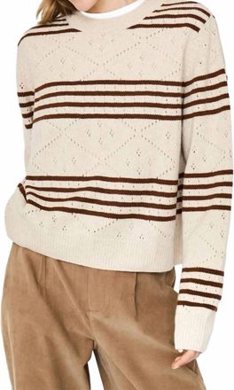 Kule Lake Crewneck Sweater In Parchment Vicuna
