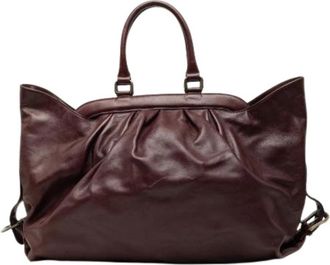 Fendi Pre-owned Vintage Leren Handtas met Handvat - Dames - Vintage Handtas - Bruin - ONE Size - Leer - Vintage
