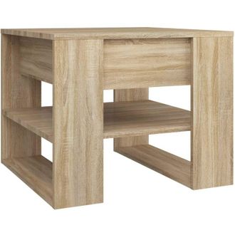 vidaXL Mesa De Centro Madera De Ingenier&iacute;a Roble Sonoma 55,5x55x45 Cm Vidaxl