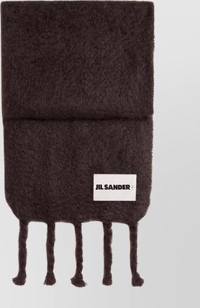 Jil Sander jill sander label plain scarf