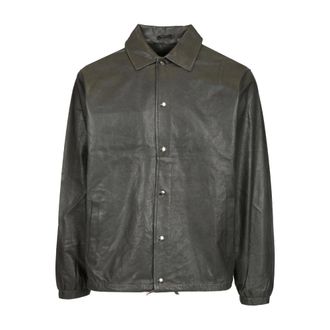 Giorgio Brato Wrinkled Leather Overshirt - male - Giorgio Brato - Leather Jackets - Gray - L - Jackets
