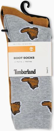 Timberland Mens 2pp Tb All Over Print Boot Crew Med - Grey - Size: 8/5/5.5/6/7/6.5/7.5/4/2.5/4.5/3.5/3