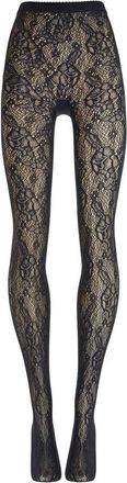 Wolford Graphic Flower Tights - Dames - Pantys - Blauw - XS - Wol - Ondergoed