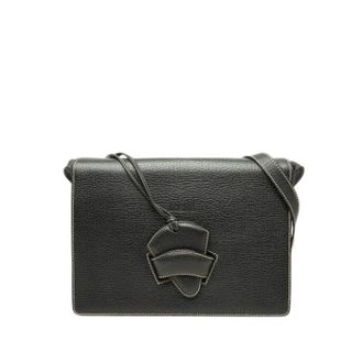 Loewe Pre-owned Barcelona Schoudertas - Dames - Pre-owned - Zwart - Maat: ONE Size Leer