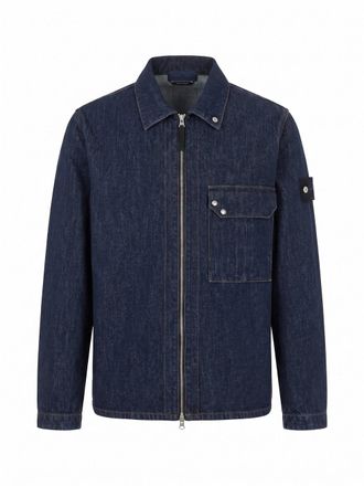 Stone Island Indigo Denim-Rinsed Shirts