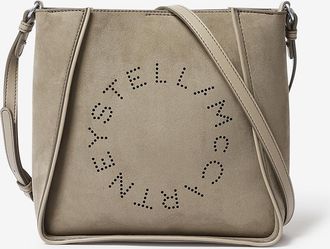 Stella McCartney Schultertasche aus veganem Leder mit Paspeln Stella Logo Small