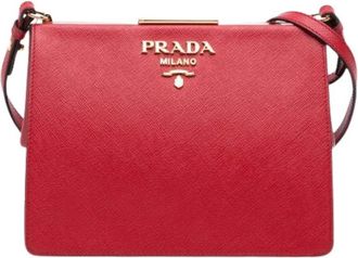 Prada Pre-owned Light Frame - Dames - Vintage Schoudertas - Rood - ONE Size - Leer - Vintage