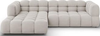 BLOOMINGLOFT 4-Sitzer Design Ecksofa Sky mit Eckteil links