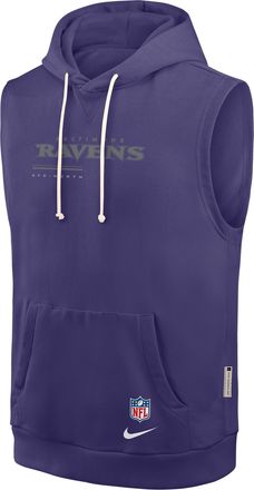 Nike Baltimore Ravens Sideline Nike Mens Dri-FIT NFL Sleeveless Pullover Hoodie in Purple | 03B452M8G-0CN