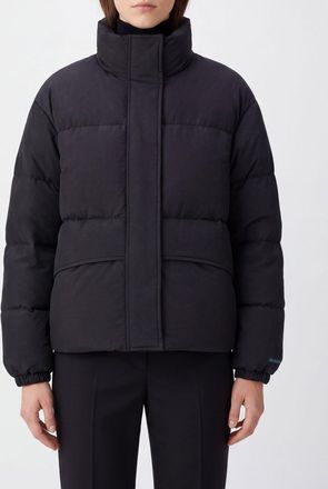 Jil Sander Piumino corto in nylon trapuntato con collo alto