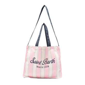 MC2 Saint Barth Tote Bags, female, Multicolor, Size: ONE SIZE Essential Canvas Bag With Shoulder Strap