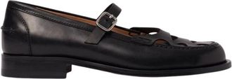 Scarosso Minni Zwarte Ballerinas - Dames - Ballerinas - Zwart - 38 1/2 EU - Leer - Schoenen