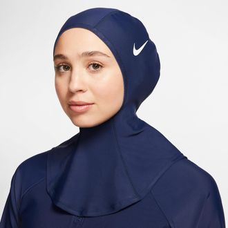 Nike Womens Victory Swim Hijab in Blue | NESSA444-440
